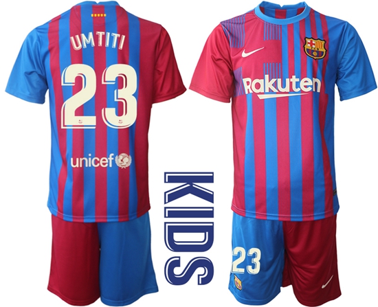 Kids Barcelona Soccer Jerseys 041