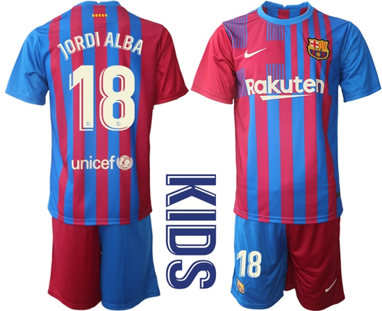 Kids Barcelona Soccer Jerseys 046