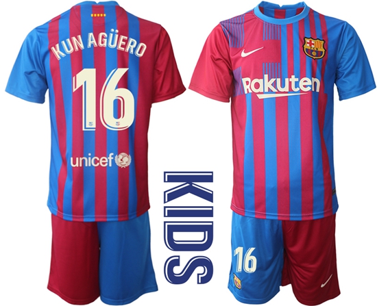 Kids Barcelona Soccer Jerseys 047