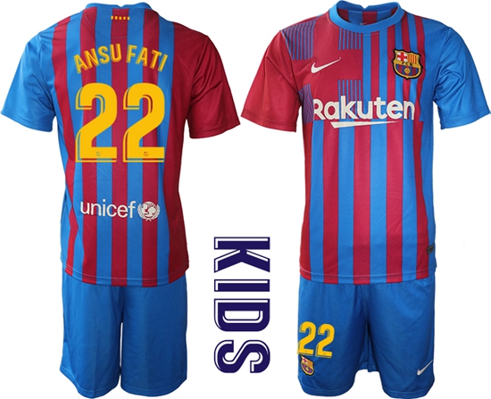 Kids Barcelona Soccer Jerseys 067