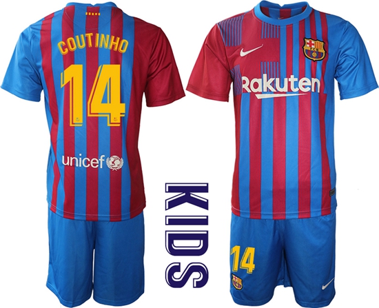 Kids Barcelona Soccer Jerseys 069