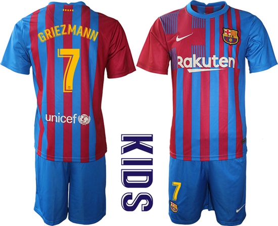 Kids Barcelona Soccer Jerseys 075