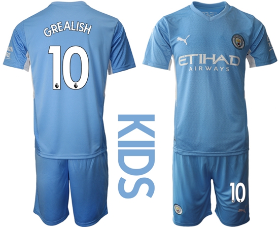 Kids Manchester City Soccer Jerseys 015