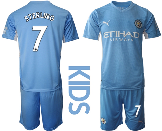 Kids Manchester City Soccer Jerseys 018