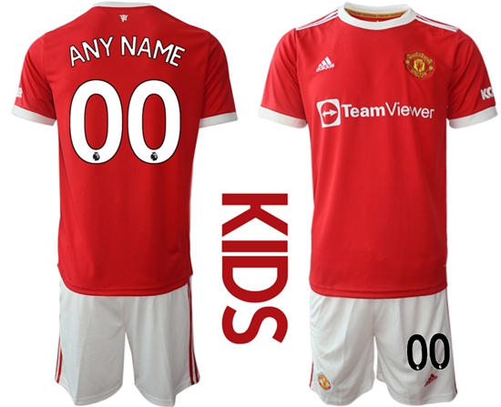 Kids Manchester United Soccer Jerseys 042 Customized