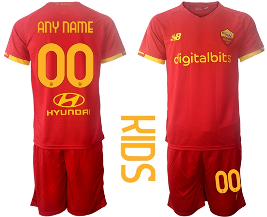 Kids Roma Soccer Jerseys 001 Customized