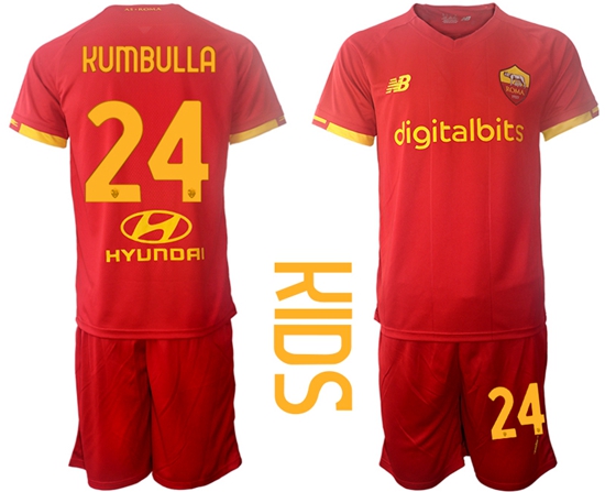 Kids Roma Soccer Jerseys 004