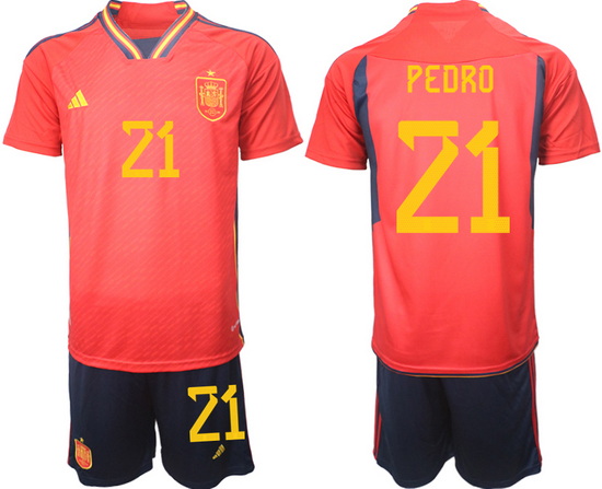 Men FIFA 2022 Spain Soccer Jersey 003