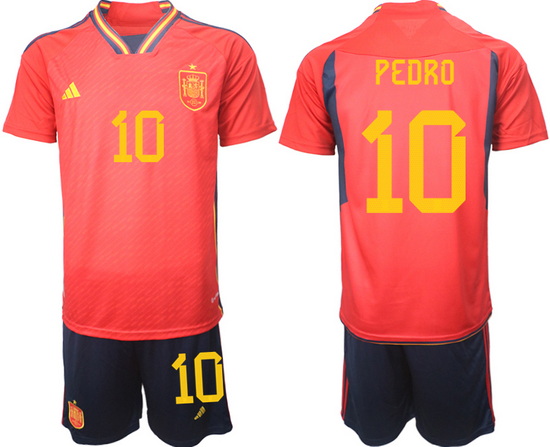 Men FIFA 2022 Spain Soccer Jersey 010