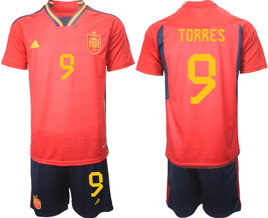 Men FIFA 2022 Spain Soccer Jersey 011
