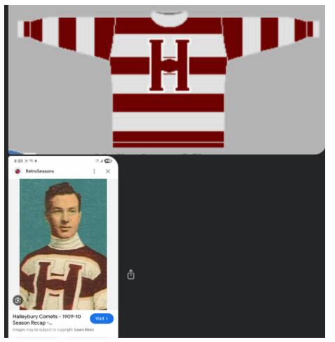 1909-10 Haileybury Comets NHA Hockey Jersey
