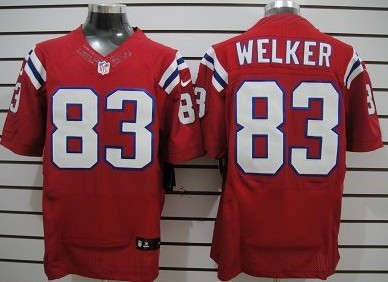 1Nike New England Patriots #83 Wes Welker Red Elite Jersey