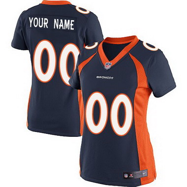 1Women's Nike Denver Broncos Customized 2013 Blue Game Jersey