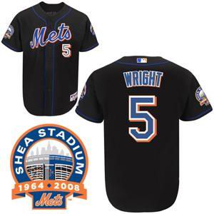 New York Mets 5 David Wright Black
