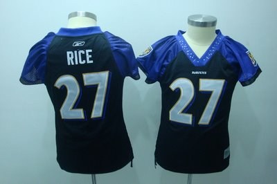 2010 women field flirt fashion jerseys baltimore ravens 27 rice black