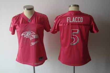 2011 women fem fan baltimore ravens 5 joe flacco red jersey