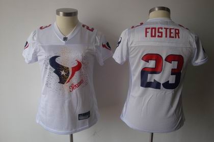 2011 women fem fan houston texans 23 arian foster white jerseys