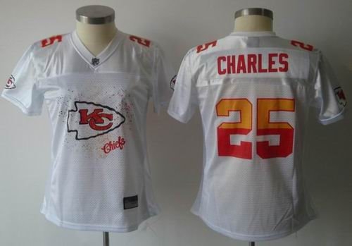 2011 women fem fan kansas city chiefs 25 jamaal charles jersey white