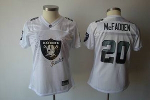 2011 women fem fan oakland raiders 20 darren mcfadden white