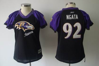 2011 women field flirt fashion baltimore ravens 92 haloti ngata black jerseys
