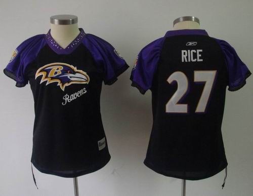 2011 women field flirt fashion jersey baltimore ravens 27 ray rice jerseys black