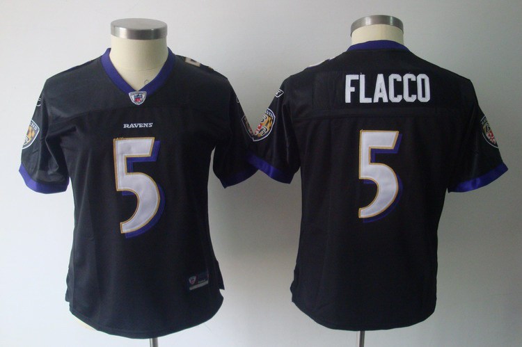 2011 women team baltimore ravens 5 joe flacco blackjerseys
