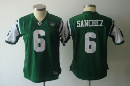2011 women team jersey new york jets mark 6 sanchez green team color jerseys