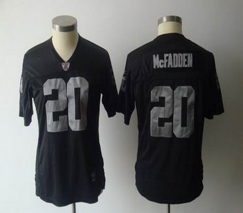 2011 women team jersey oakland raiders 20 darren mcfadden black jerseys