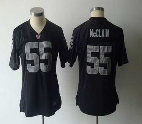 2011 women team jersey oakland raiders 55 rolondo mcclain black color jerseys
