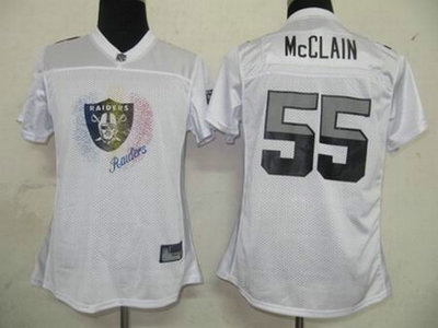 2011 women team jersey oakland raiders 55 rolondo mcclain white jerseys