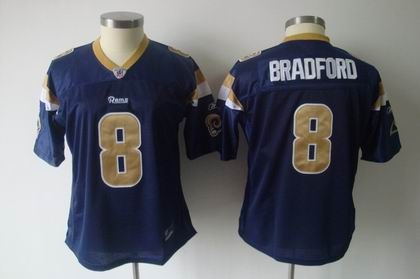 2011 womens team jersey st. louis rams 8 sam bradford team color blue jersey