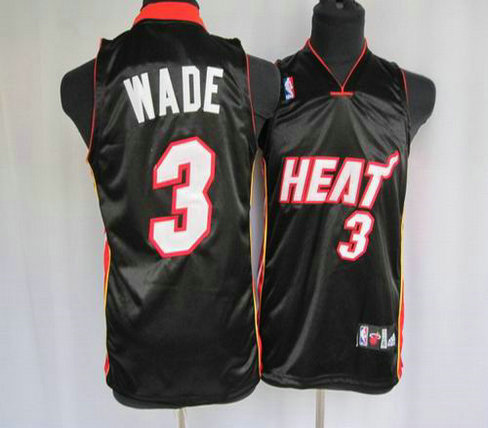 Basketball Kids jerseys Miami Heat 3 Wade black