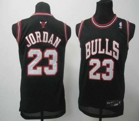 Kids Chicago Bulls 23 Jordan black jersey