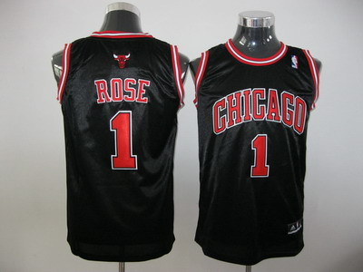 kids Chicago Bulls Swingman 1 Derek Rose jerseys black