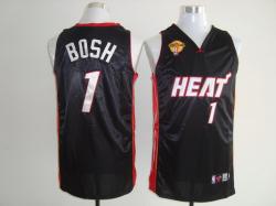NBA Miami Heat #1 Chris Bosh Black finals kid jerseys