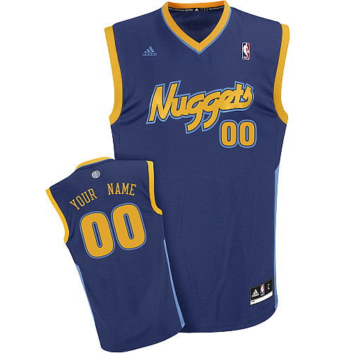 Nuggets Personalized Authentic Dark Blue Jersey (S-3XL)