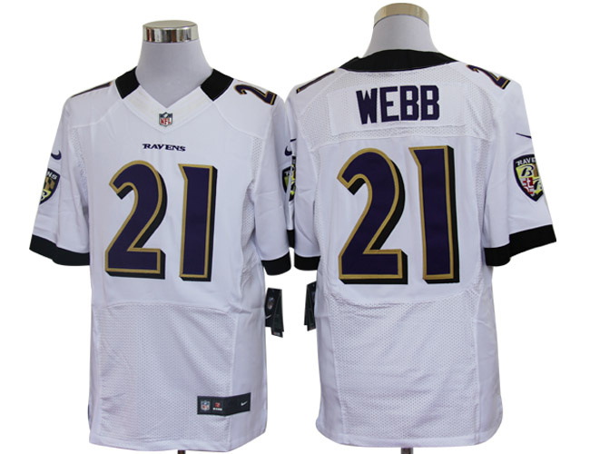 2012 NEW NFL Baltimore Ravens #21 Lardarius Webb White Jerseys (Elite)