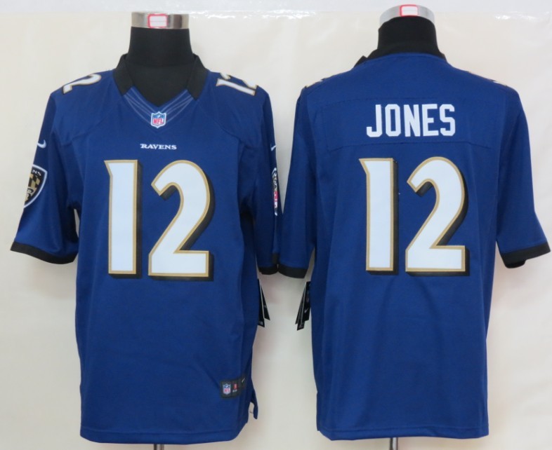 2012 NEW NFL Baltimore Ravens 12 Jones Purple Jerseys (Limited)