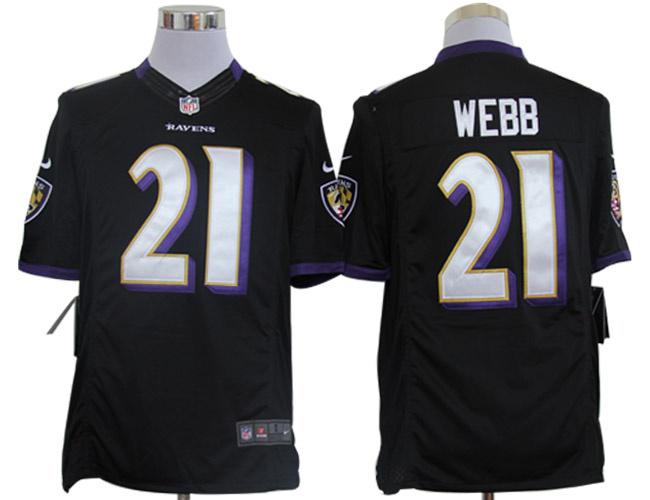 2012 NEW NFL Baltimore Ravens 21 Lardarius Webb Black Jerseys (Limited)