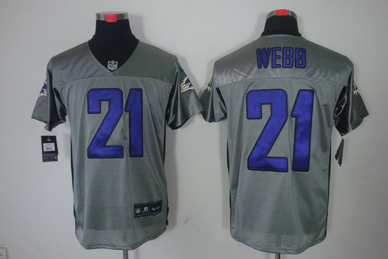 2012 NEW NFL Baltimore Ravens 21 Lardarius Webb Grey Shadow Jerseys