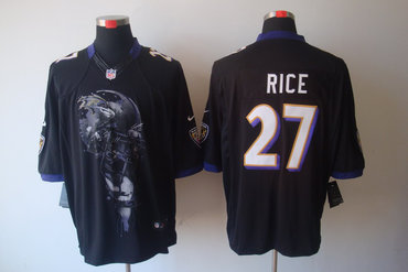 2012 NEW NFL Baltimore Ravens 27 Ray Rice Black Jerseys (Helmet Tri-Blend Limited)