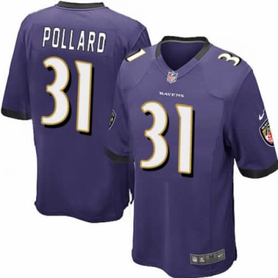 2012 NEW NFL Baltimore Ravens 31 Bernard Pollard purple Jerseys (Game)
