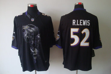 2012 NEW NFL Baltimore Ravens 52 Ray Lewis Black Jerseys (Helmet Tri-Blend Limited)