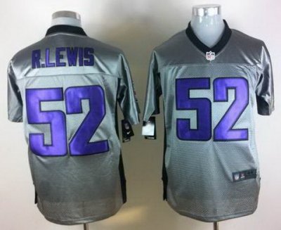 2012 NEW NFL Baltimore Ravens 52 Ray Lewis Grey Shadow Jerseys