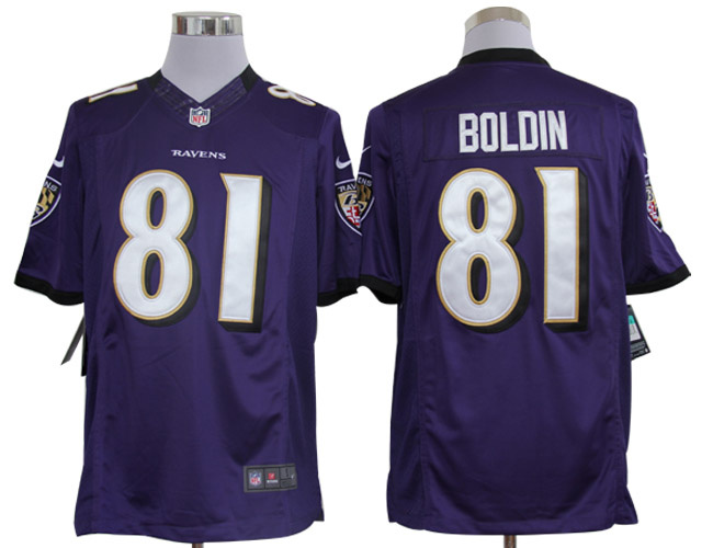 2012 NEW NFL Baltimore Ravens 81 Anquan Boldin Purple Jerseys (Limited)