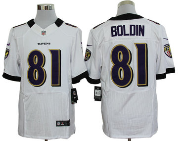2012 NEW NFL Baltimore Ravens 81 Anquan Boldin White Jerseys (Elite)