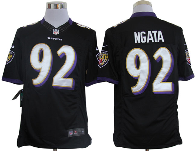 2012 NEW NFL Baltimore Ravens 92 Haloti Ngata Black Jerseys (Limited)