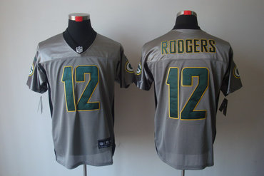2012 NEW NFL Green Bay Packers 12 Aaron Rodgers Grey Shadow Jerseys