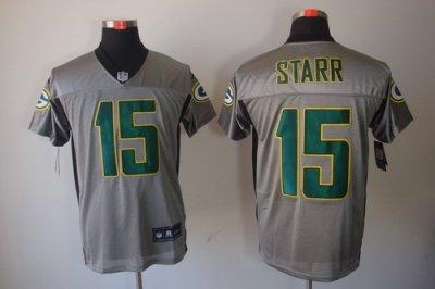 2012 NEW NFL Green Bay Packers 15 Bart Starr Grey Shadow Jerseys