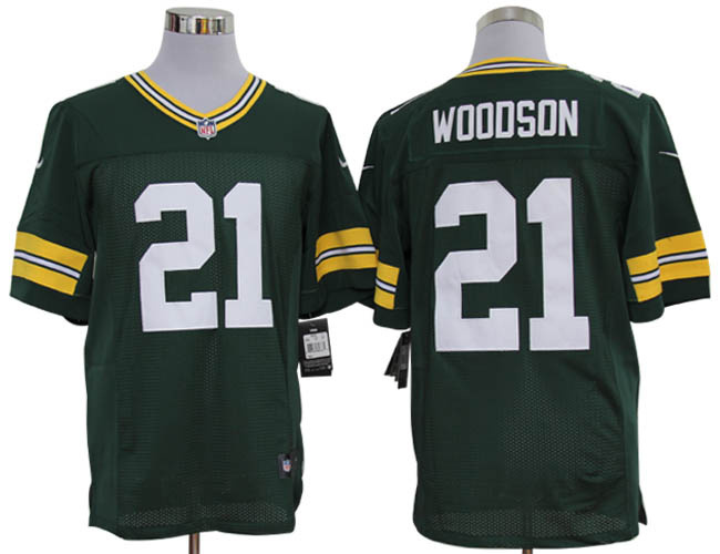 2012 NEW NFL Green Bay Packers 21 Charles Woodson Green Jerseys (Limited)